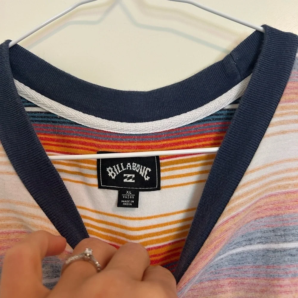 Billabong Multicolor Striped Short Sleeve Tee